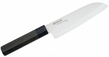 Ceramiczny nóż kuchenny Santoku z drewnianą rączką (15 cm) - Fuji -  Kyocera
