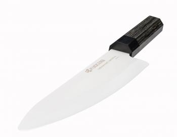 Ceramiczny nóż kuchenny szefa kuchni z drewnianą rączką (17 cm) - Fuji -  Kyocera