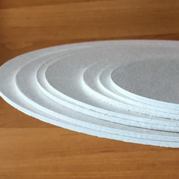 Podkład okrągły pod tort, biały (średnica: 9 cm) - Naked Cake - APrint