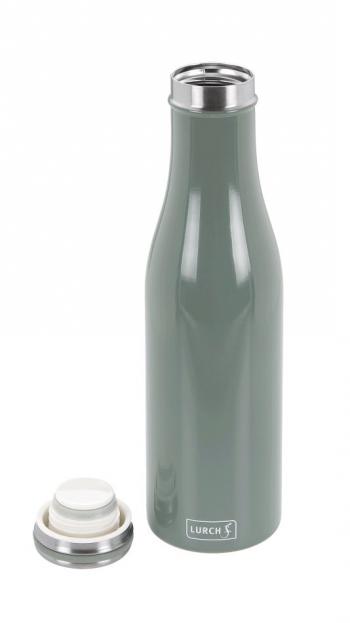 Butelka termiczna stalowa (pojemność: 500 ml), szara - Lurch