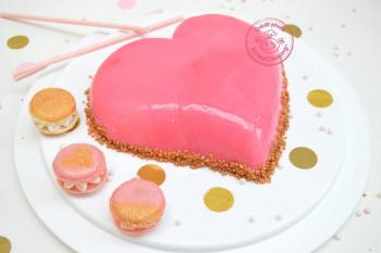 Mieszanka do glazury lustrzanej na tort (220 g), różowa - ScrapCooking
