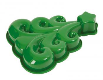 Forma silikonowa do ciasta w choinki, zielona - Pavoni 