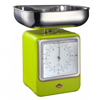 Waga kuchenna z zegarem, zielona - Wesco 
