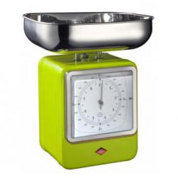 Waga kuchenna z zegarem, zielona - Wesco 
