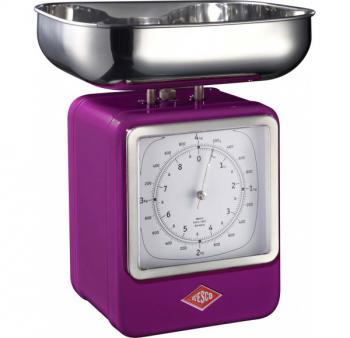 Waga kuchenna z zegarem, fioletowa- Wesco 
