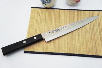 Nóż Yanagi-Sashimi (20,5 cm) - Nashiji Black Pakka - Satake