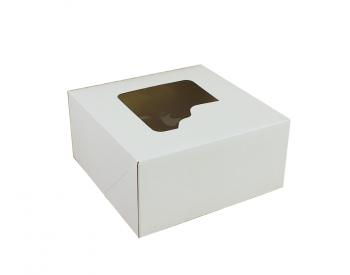 Pudełko do transportu muffinek, ciast i tortów z okienkiem (28 x 28 x 13 cm ) - AleDobre.pl