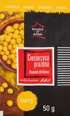 Ciecierzyca prażona, curry (50 g) - House of Asia 