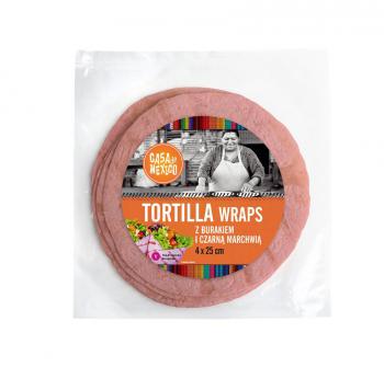 Tortilla Wraps z burakiem i czarn marchewk (4 x 25 cm ) - Casa de  Mexico