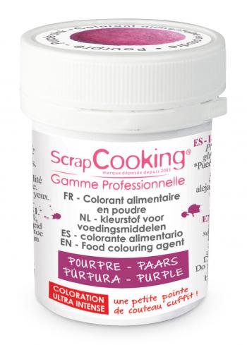 Barwnik spożywczy w pudrze, purpurowy (5 g) - Scrapcooking
