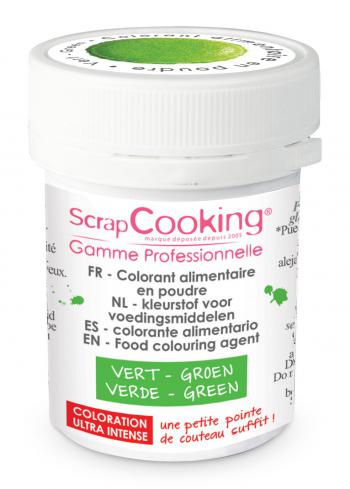 Barwnik spożywczy w pudrze, zielony (5 g) - Scrapcooking