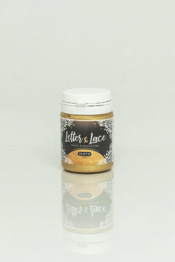 Pasta dekoracyjna, złota (90g) - Letter&Lace - Food Colours 