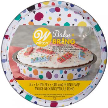 Forma metalowa okrga z kolorowymi ciankami Bake and Bring (21,5 cm) - 2105-0-0066 - Wilton - OTSW