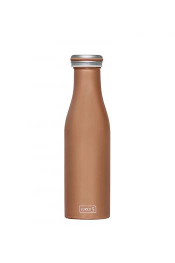 Butelka termiczna stalowa (pojemność: 500 ml), brązowa metaliczna - Lurch 
