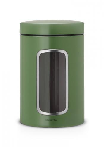 Pojemnik z okienkiem metaliczny zielony (1,4 L) - Brabantia 