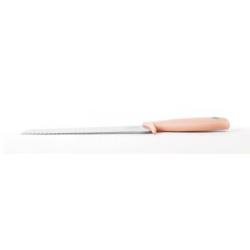Nóż do pieczywa (długość ostrza: 20 cm), różowy- Tasty ...
