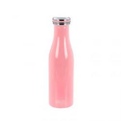 Butelka termiczna stalowa (pojemność: 500 ml), różowa -...