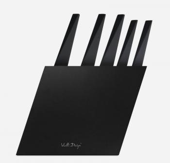 Komplet noży w bloku, Volo  (5 elementów), czarny - Vialli Design