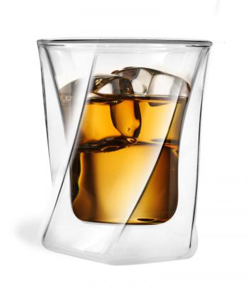 Szklanka do whiskey, z podwójną ścianką - Cristallo (pojemność: 300 ml) - Vialli Design 