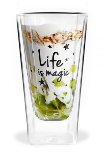 Szklanka wysoka z podwójną ścianką - Vita Life is magic (pojemność: 300 ml) - Vialli Design 
