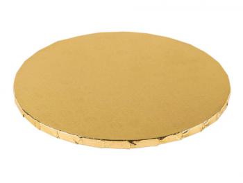 Podkład okrągły pod tort, ciasto (średnica: 28 cm, grubość: 1 cm), złoty - Podkłady Cukiernicze Julita