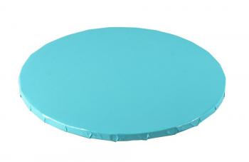 Podkład okrągły pod tort, ciasto (średnica: 30 cm, grubość: 1 cm), niebieski - Podkłady Cukiernicze Julita