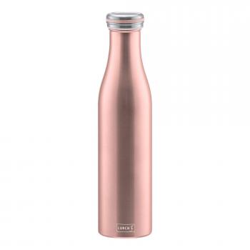 Butelka termiczna stalowa (pojemność: 750 ml), różowe złoto - Lurch 