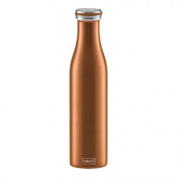 Butelka termiczna stalowa (pojemność: 750 ml), brązowa metaliczna - Lurch 
