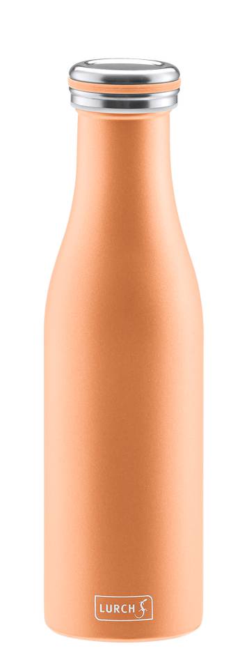 Butelka termiczna stalowa (pojemność: 500 ml), pomarańczowa perłowa - Lurch 