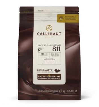Pastylki czekoladowe z ciemnej czekolady (54,5% kakao, 2,5 kg) - Callebaut 