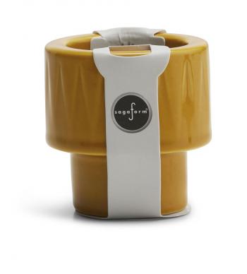Kieliszek na jajko/świecznik na tealight, żółty - Coffee - Sagaform