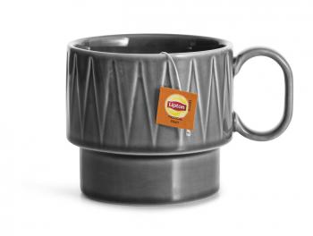 Filiżanka do herbaty, szara (poj. 400 ml) - Caffee - Sagaform - OTSW