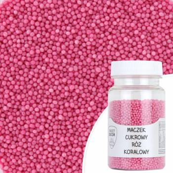 Posypka cukrowa, maczek róż koralowy (75 g) - SweetDecor