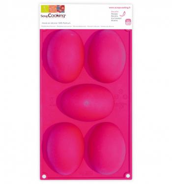 Forma silikonowa jajka do wypieków i czekolad (5 wgłębień) - ScrapCooking