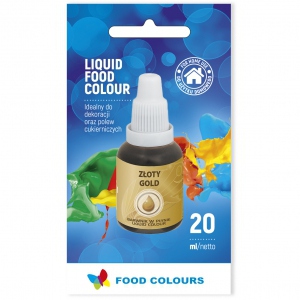 Barwnik w płynie, złoty (20 ml) - Food Colours