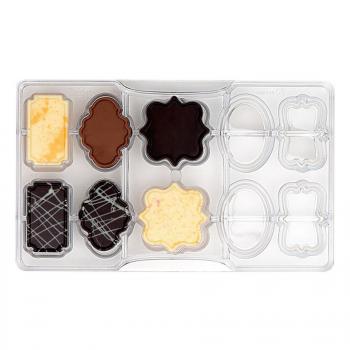 Foremka do czekoladek, etykiety (10 wgłębień) - Decora