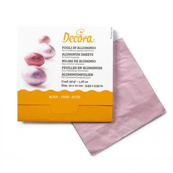 Papierki foliowe do cukierków i pralinek różowe (150 szt. w opakowaniu) - Decora
