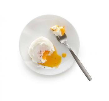 Foremka silikonowa do gotowania jajek w koszulkach, pomaraczowa - Lekue