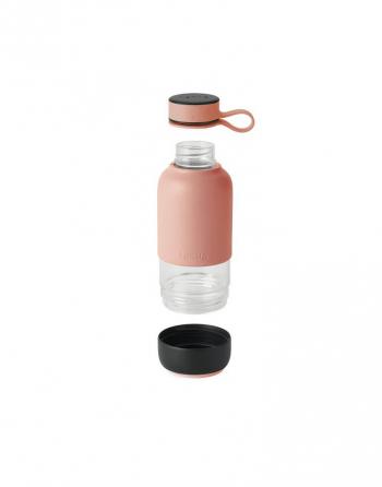 Butelka szklana na wodę (poj.: 0,6 l), różowa - To Go - Lekue