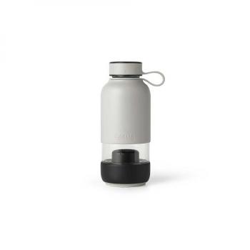 Butelka szklana na wod z filtrem (poj.: 0,6 l), szara - To Go - Lekue