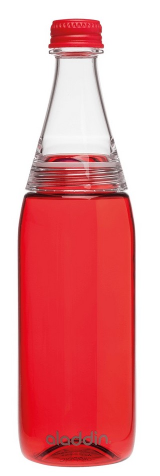 Butelka na wodę podwójnie odkręcana (poj.: 0,7 l), czerwona - Hydration - Aladdin