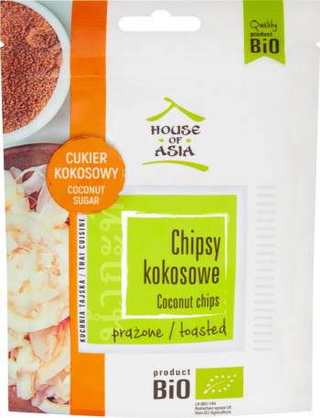 Chipsy kokosowe BIO z cukrem kokosowym (40 g) - House of Asia