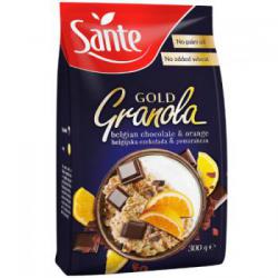 Granola Gold z czekoladą i pomarańczą (300 g) - Sante