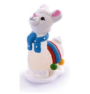 Figurka cukrowo - elowa lama z szalikiem - Modecor 