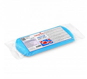 Lukier plastyczny, fondant, masa plastyczna, kolor jasny niebieski (0,5 kg) - TOP - Saracino