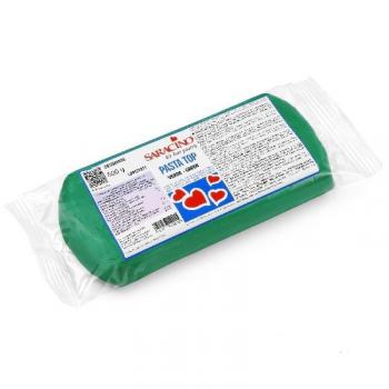 Lukier plastyczny, fondant, masa plastyczna, kolor zielony (0,5 kg) - TOP - Saracino