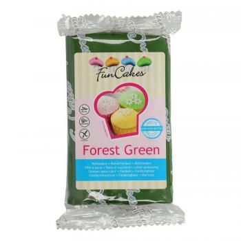 Lukier plastyczny, fondant, masa plastyczna ciemny zielony (250 g) - Forest Green - FunCakes