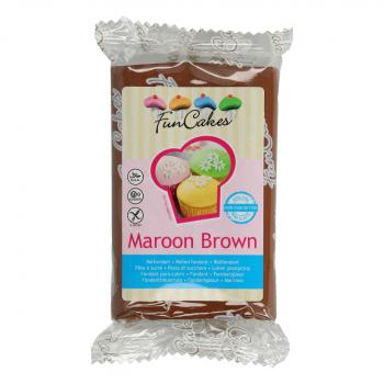 Lukier plastyczny, fondant, masa plastyczna kasztanowy brz (250 g) - Maroon Brown - FunCakes