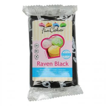 Lukier plastyczny, fondant, masa plastyczna czarny (250 g) - Raven Black - FunCakes