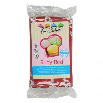 Lukier plastyczny, fondant, masa plastyczna rubinowy (250 g) - Ruby Red - FunCakes